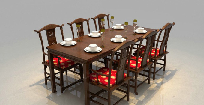 8人中式餐桌的尺寸选购和餐桌礼仪
