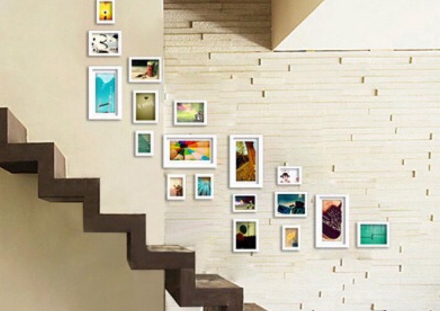 DIY家居照片墙设计 扮靓你家的客厅背景墙_搜