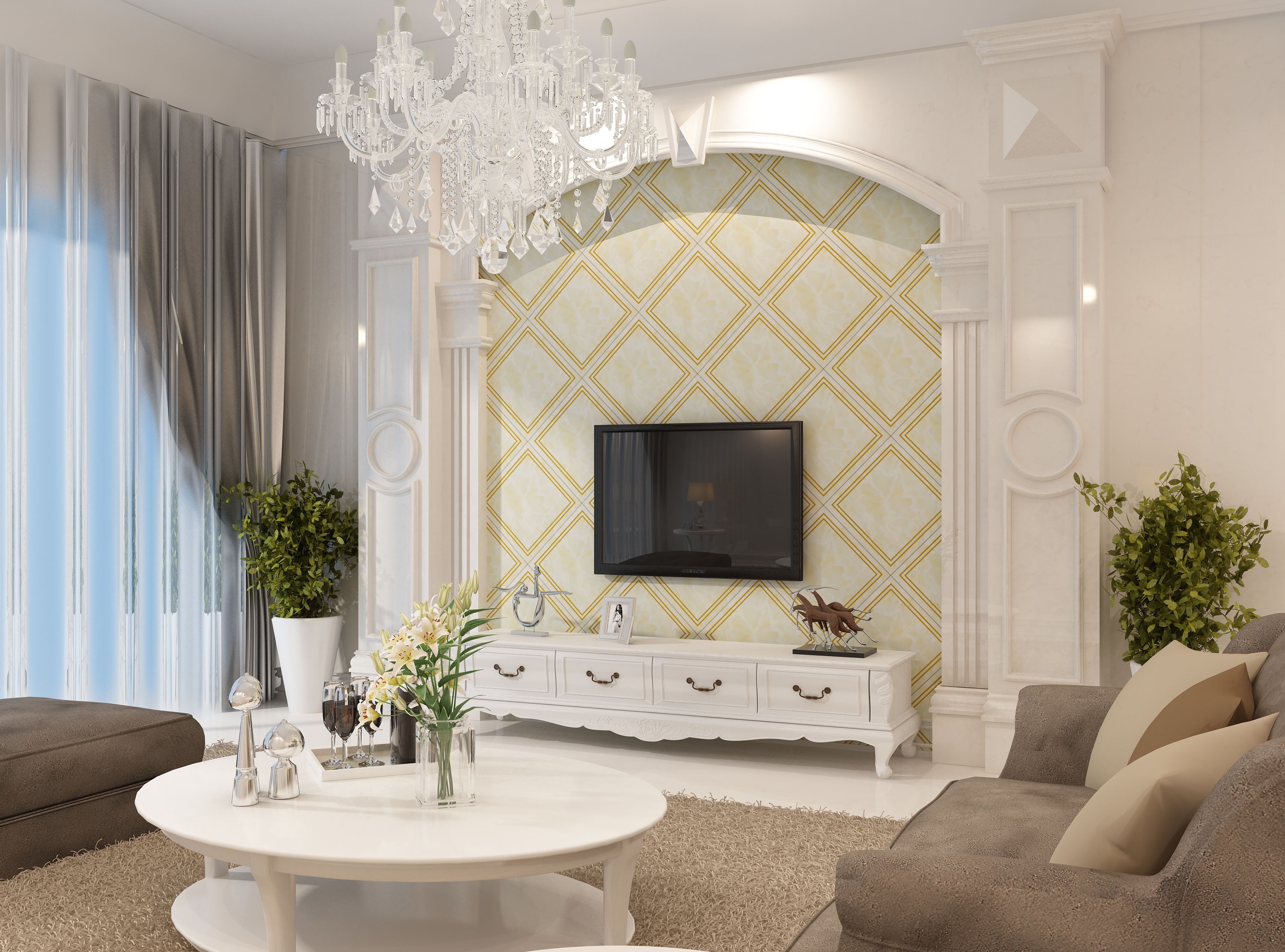 欧式背景墙特点